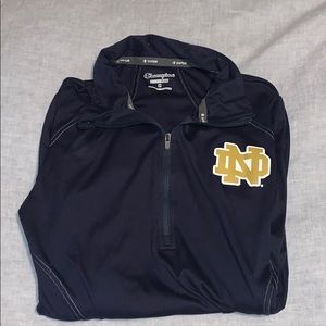 Notre Dame 1/4 Zip Long Sleeve Shirt